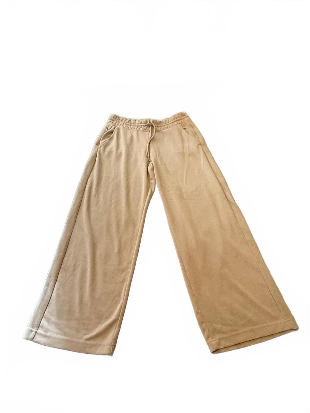 Athleta Seasoft Mid Rise Straight Pant S Small Beige Bone Drawstring Comfort